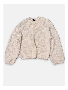 Divided Cream Chunky Knit Crew Neck Sweater Women's XS Oversized Grandpa Classic